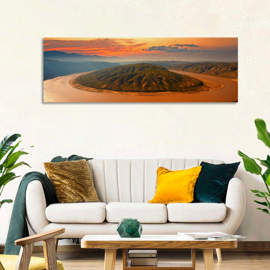 Yellow River Qianshan Bend Wall Art