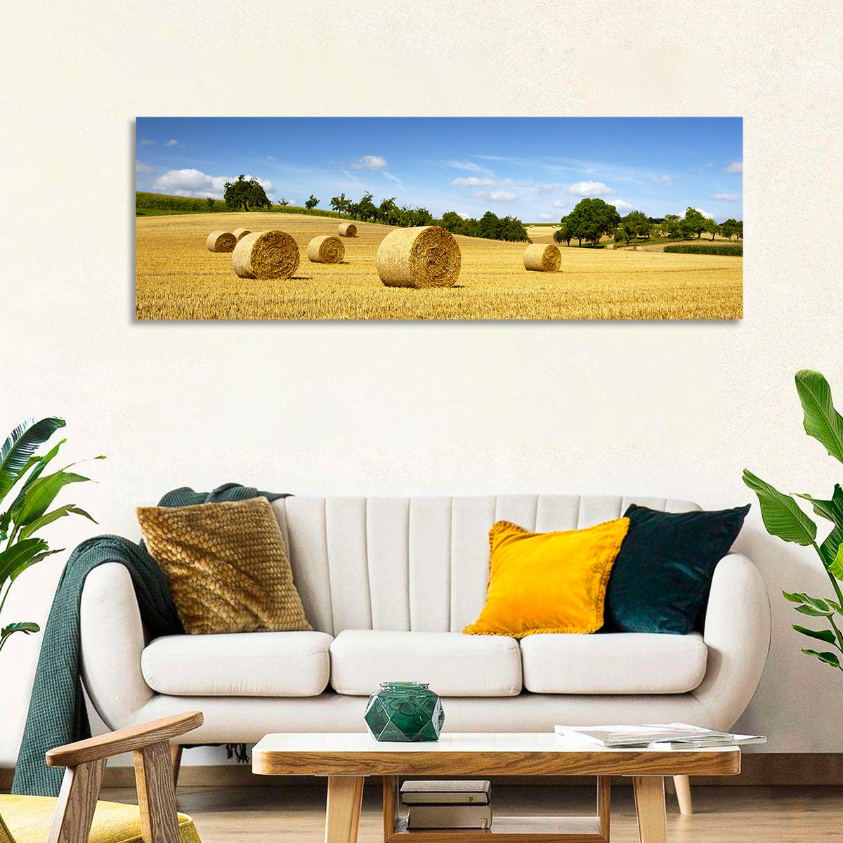 Late Summer Straw Bales Wall Art