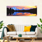 Grand Teton Sunset Reflection Wall Art