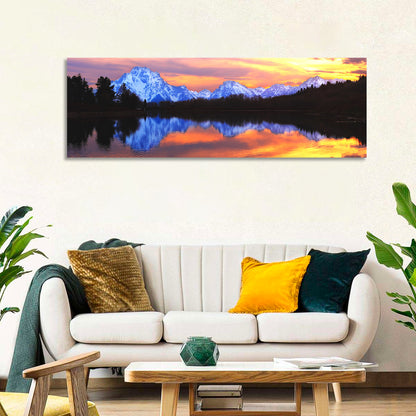 Grand Teton Sunset Reflection Wall Art