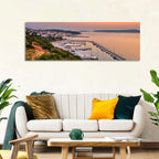 Pylos Harbor Lighthouse Sunset Wall Art