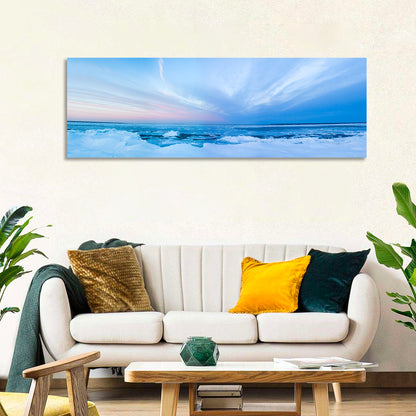 Frozen Blue Seascape Wall Art