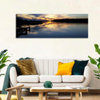 Lake Palestine Pier at Sunset Wall Art