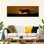 Cougar Silhouette at Sunset Wall Art