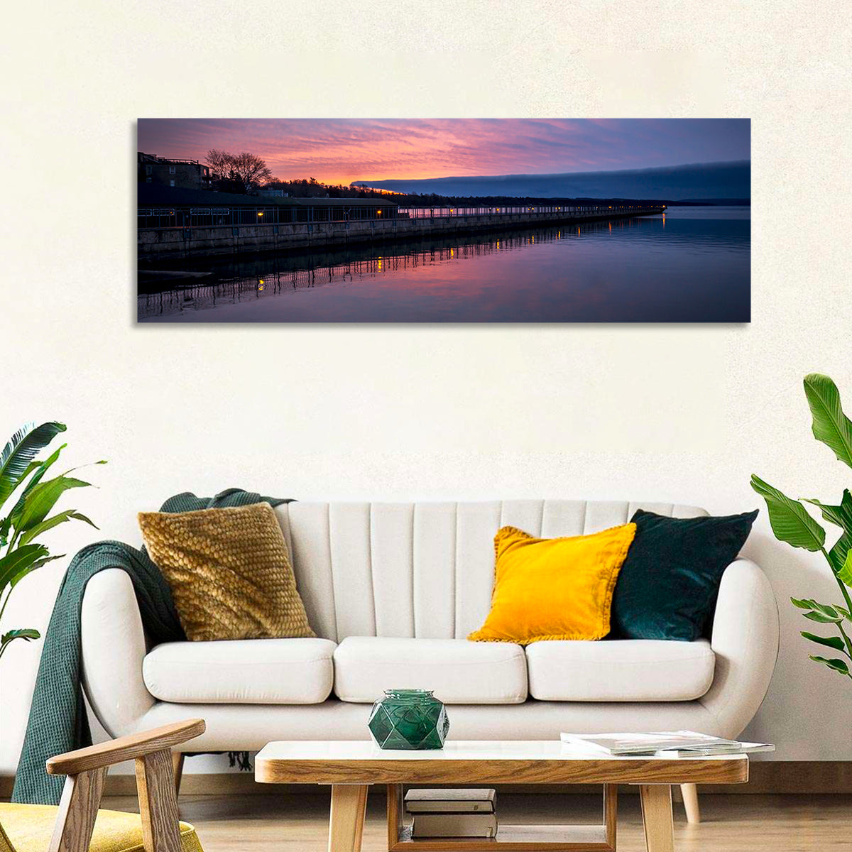 Skaneateles Lake Pier at Dusk Wall Art