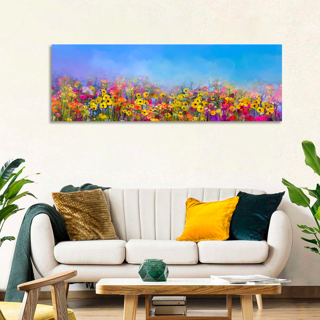 Cornflower and Daisy Meadow Wall Art