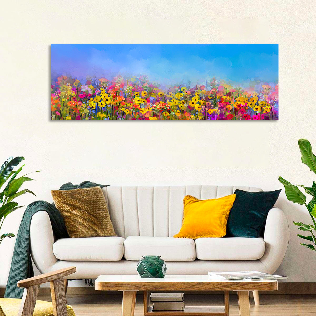Cornflower and Daisy Meadow Wall Art