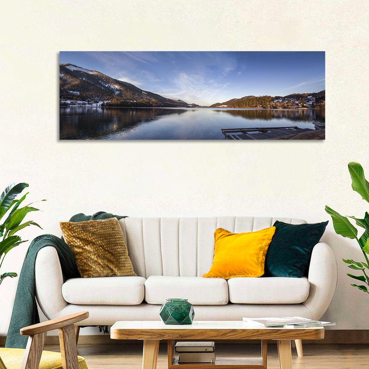 Fuschlsee Dock at Golden Hour Wall Art