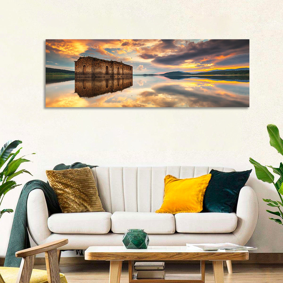 Sunken Church at Zhrebchevo Dam Wall Art