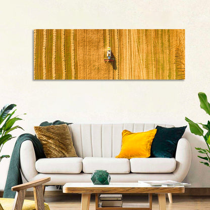 Aerial Wheat Harvest Wall Art