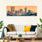 Tobin Bridge to Boston Skyline at Golden Hour Wall Art