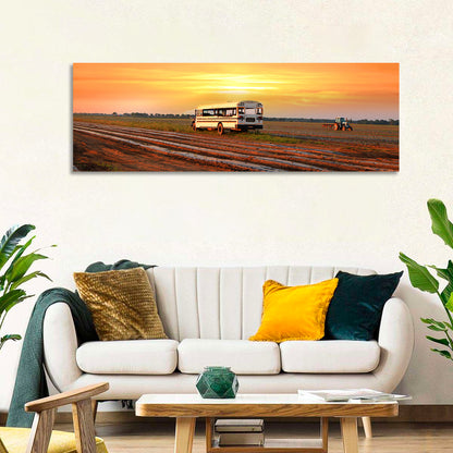Indiana Farm Field at Golden Hour Wall Art