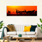 Antelope Herd at Sunset Wall Art