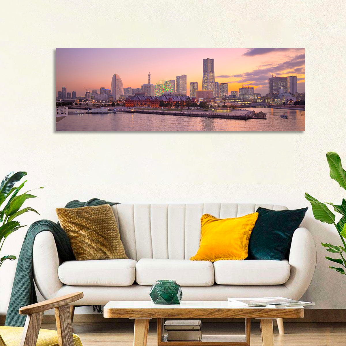 Yokohama Harbor Twilight Wall Art