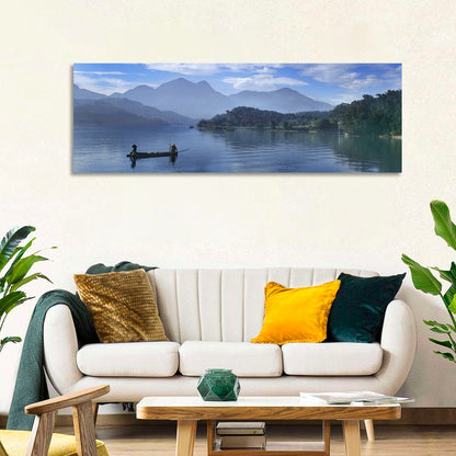Sun Moon Lake Morning Mist Wall Art