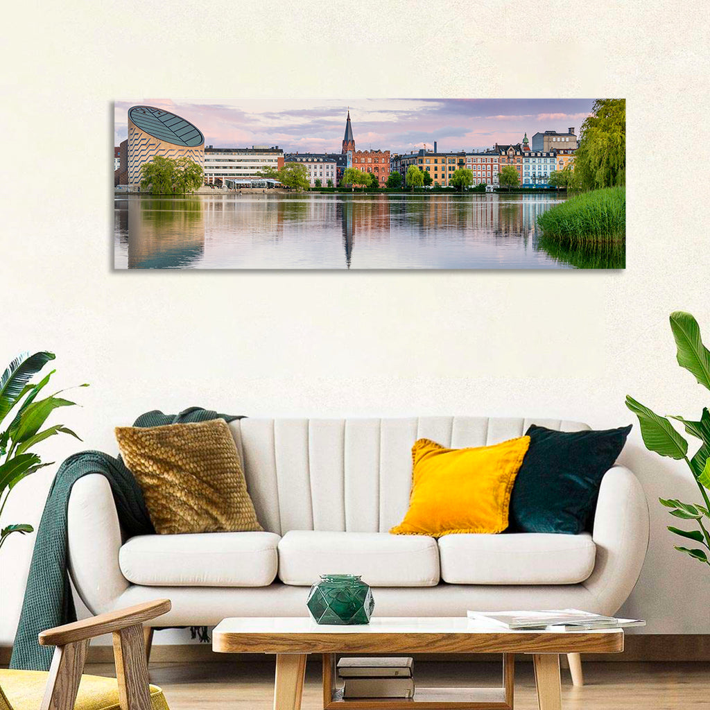 Copenhagen Lake at Sunset Wall Art