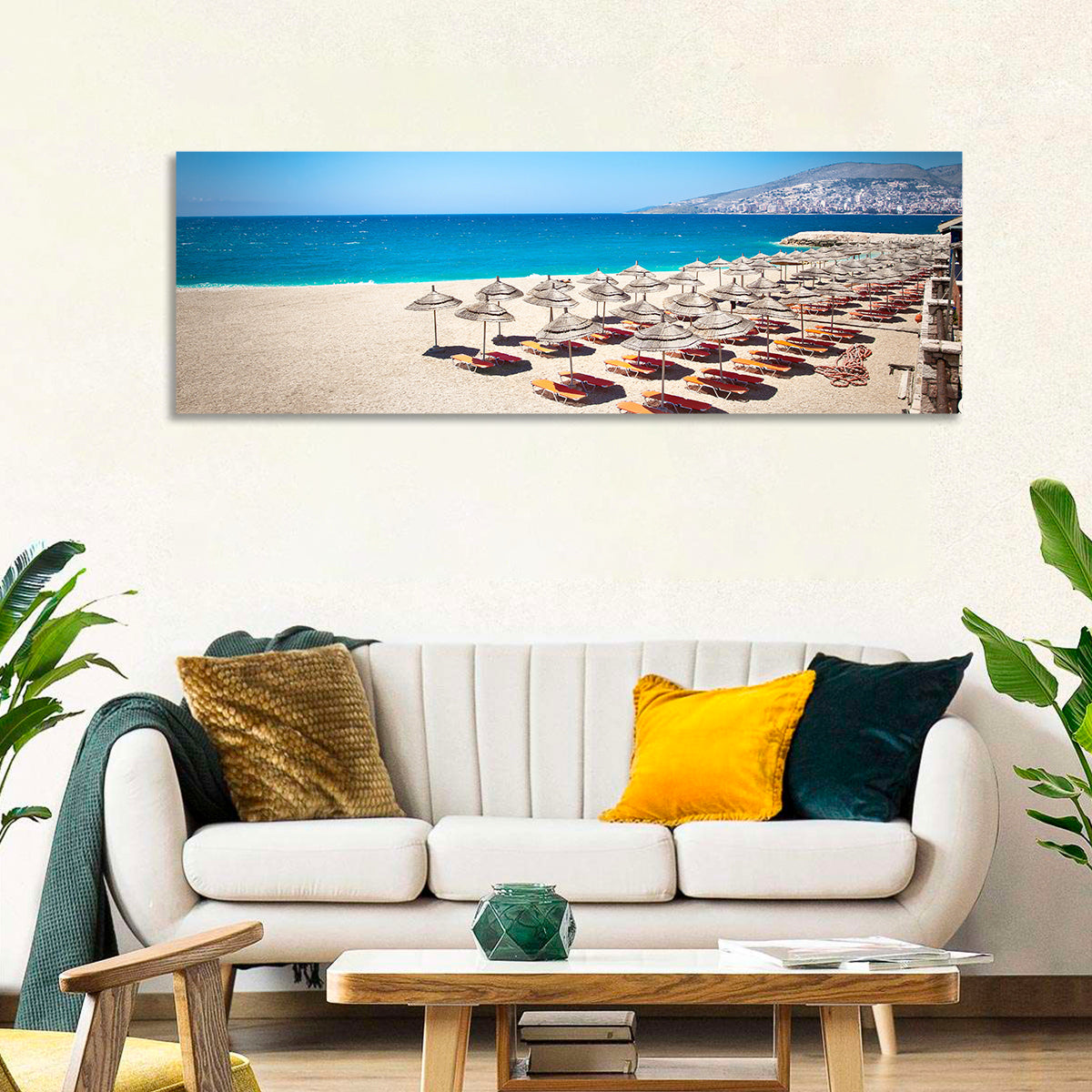 Mango Beach Umbrellas Wall Art