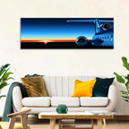Private Jet Sunrise Wall Art