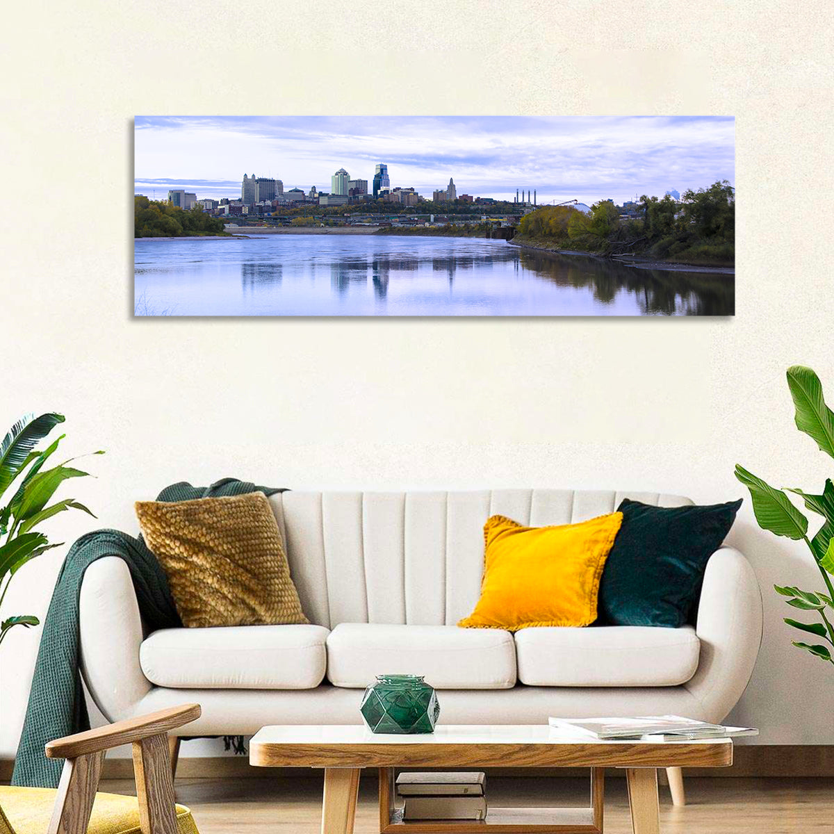Kansas City Skyline at Dusk Wall Art