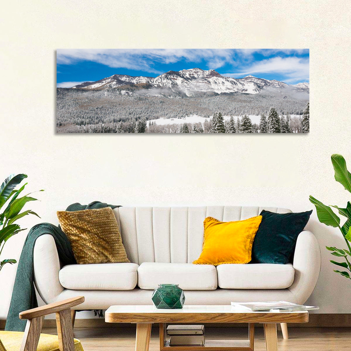 Colorado Snowy Mountain Cabin Wall Art
