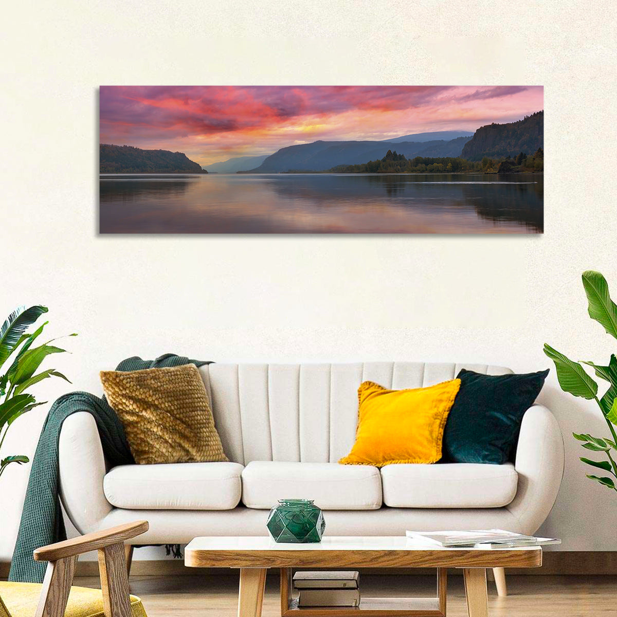 Sunrise Over River Gorge Wall Art
