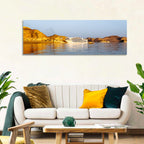Lake Nasser Cruise Ship at Golden Hour Wall Art