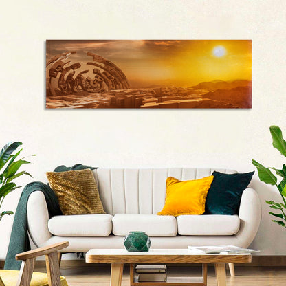 Deserted Alien Planet at Dusk Wall Art