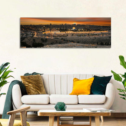 Jerusalem City Sunset Wall Art