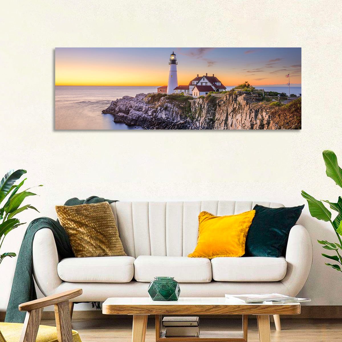 Portland Head Light at Dusk Wall Art