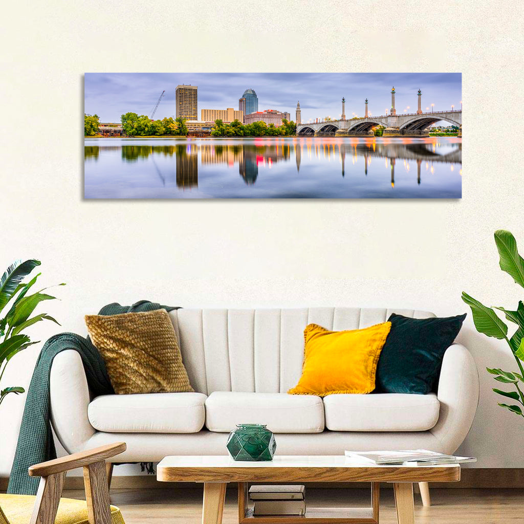 Springfield Memorial Bridge Skyline Wall Art