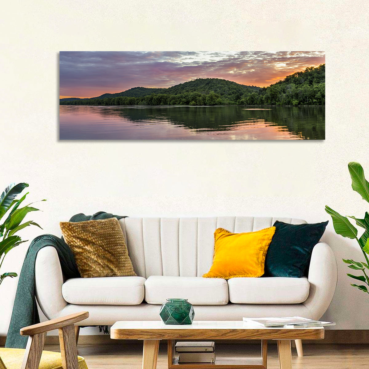 Ohio River Paden City at Dusk Wall Art