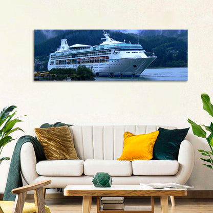 Misty Docked Cruise Ship Wall Art