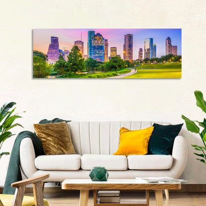 Houston Skyline at Dusk Wall Art