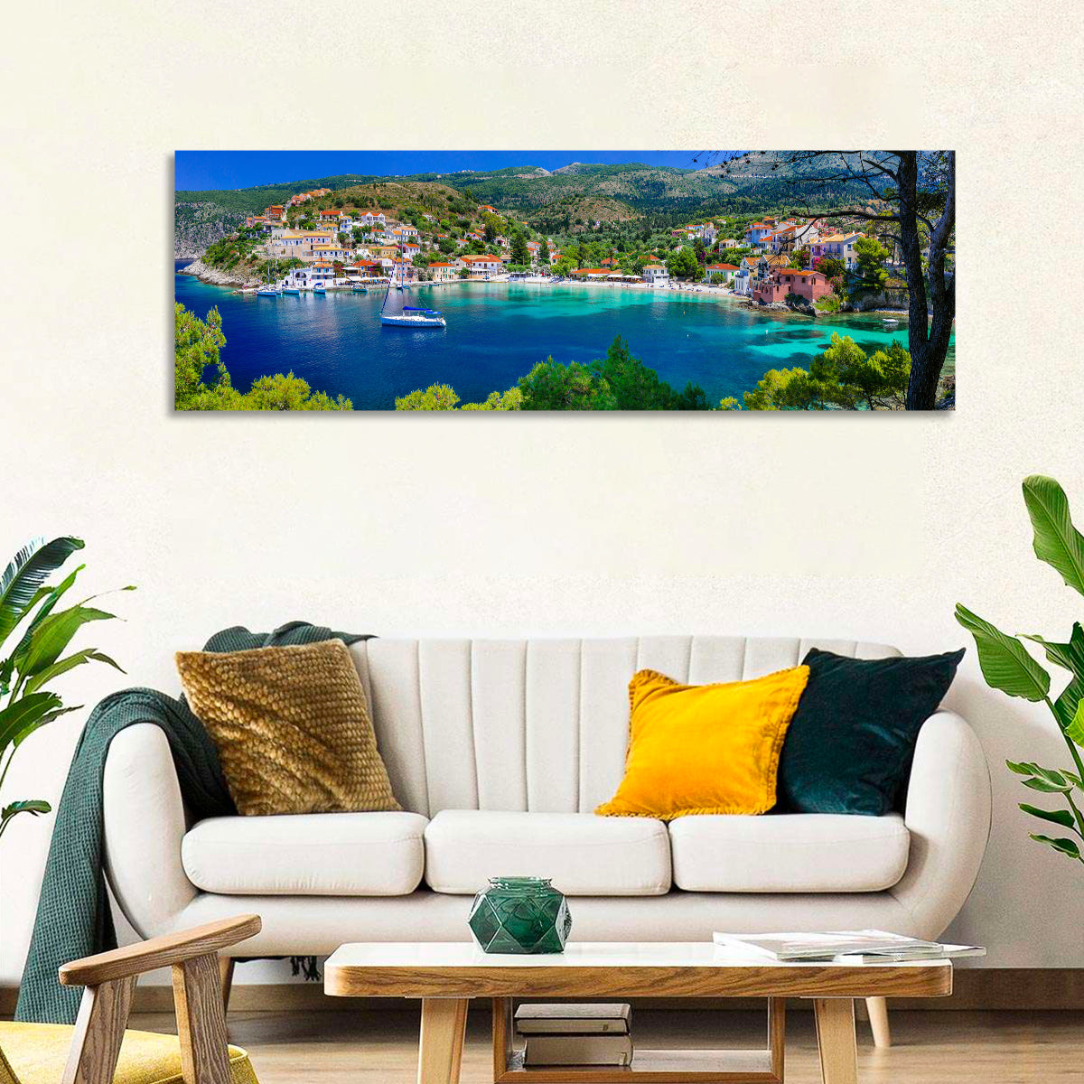 Assos Village Harbor View Wall Art