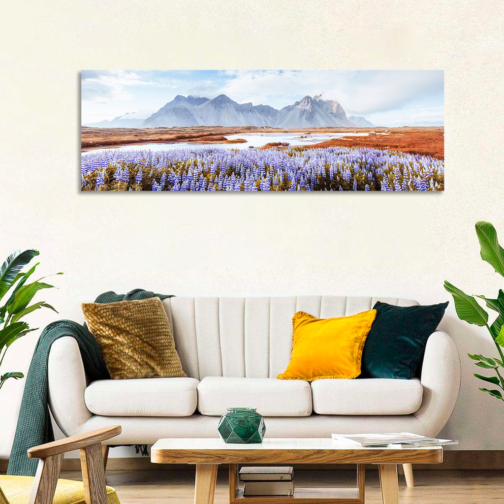 Lupine Fields at Vestrahorn Wall Art