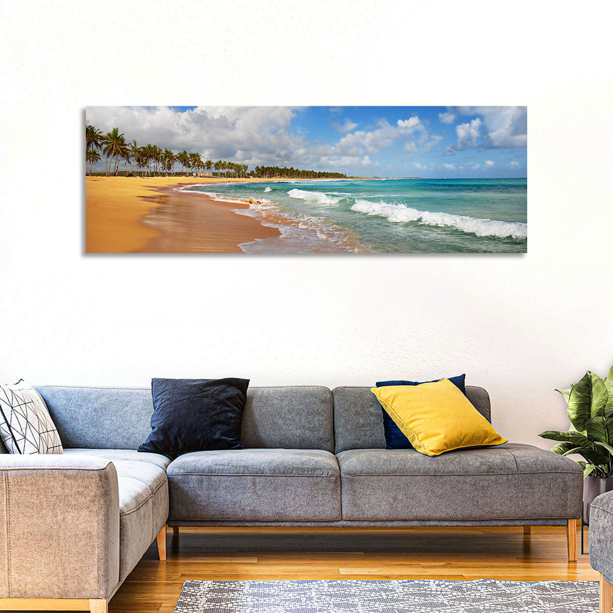 Palm Lined Tropical Coast Wall Art
