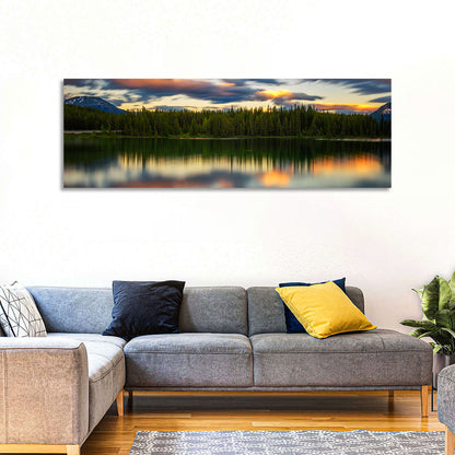 Herbert Lake Sunset Reflection Wall Art