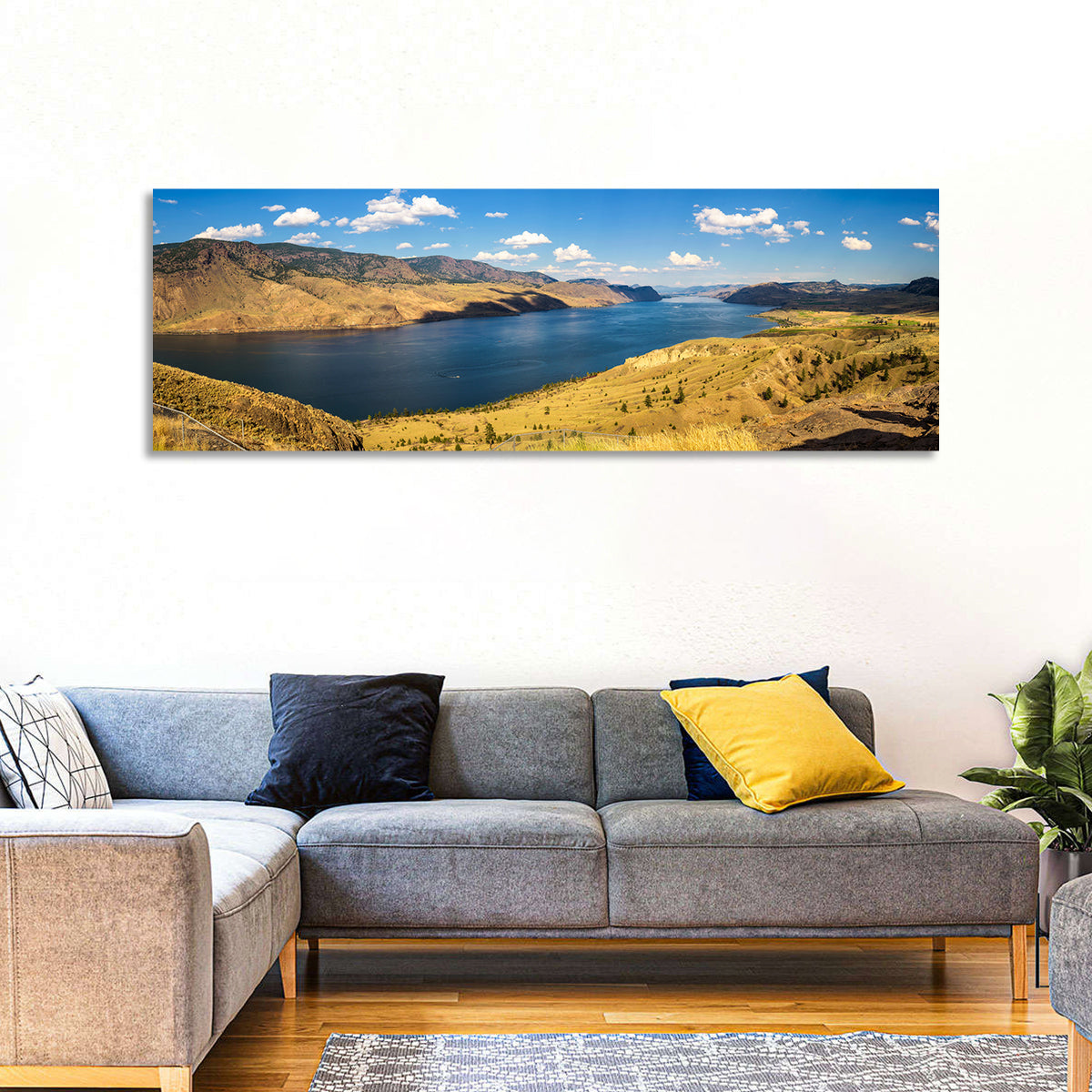Golden Grass at Kamloops Lake Wall Art