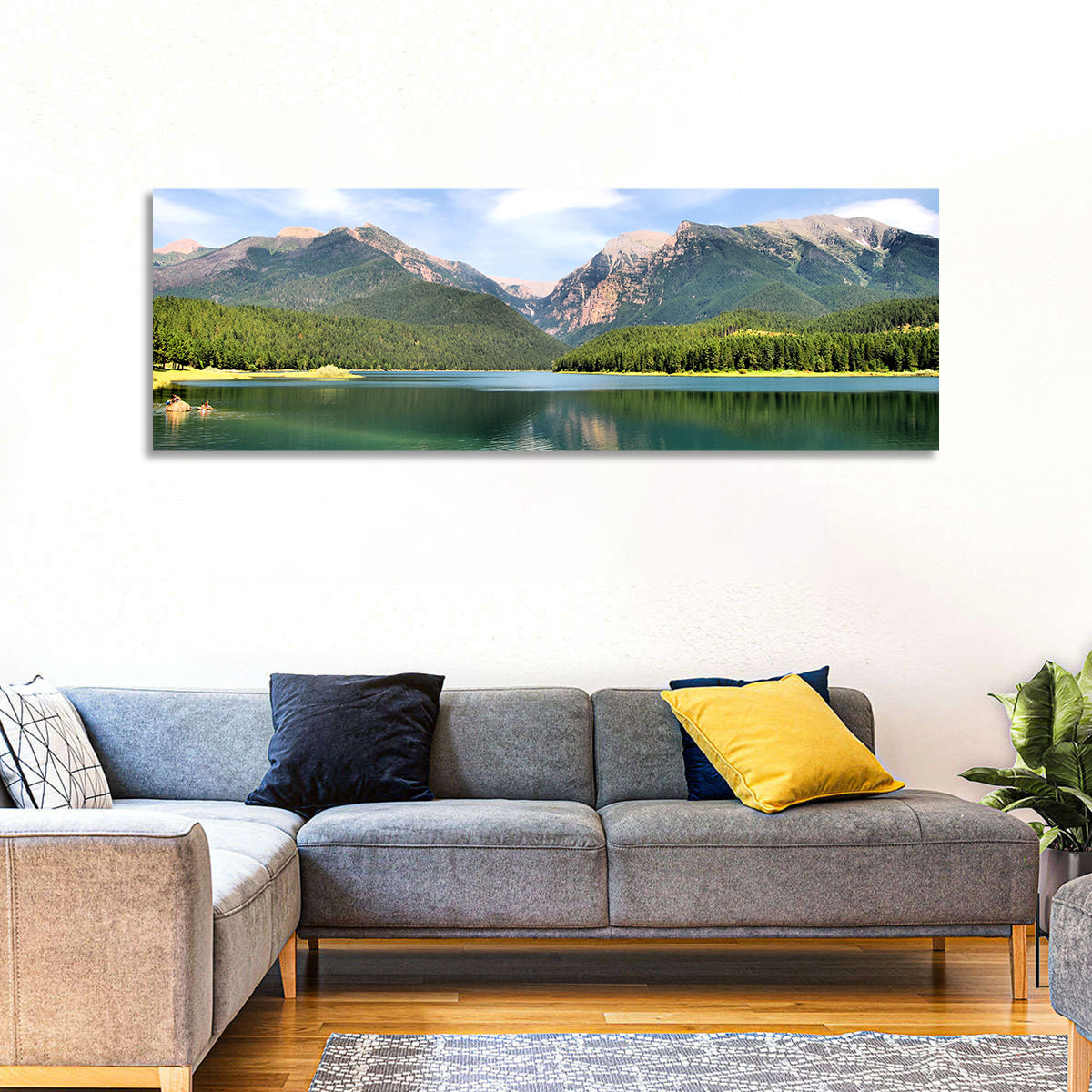 Mission Mountain Lake Reflection Wall Art