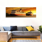 Red-hulled Cruise Ships at Dusk Wall Art