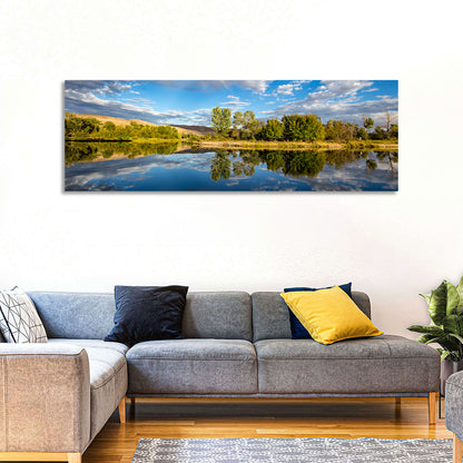 Boise River Rainbow Reflection Wall Art
