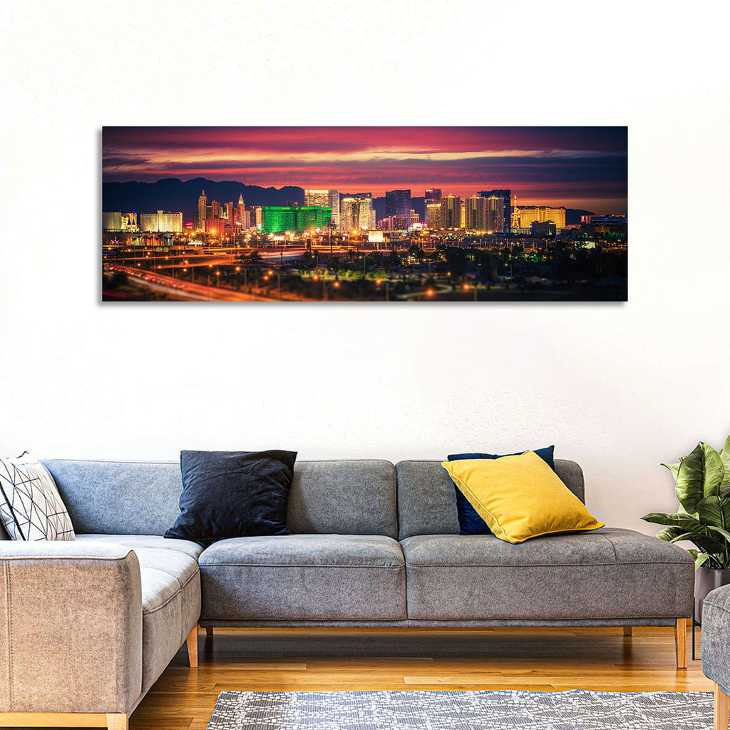 Las Vegas Twilight Skyline Wall Art