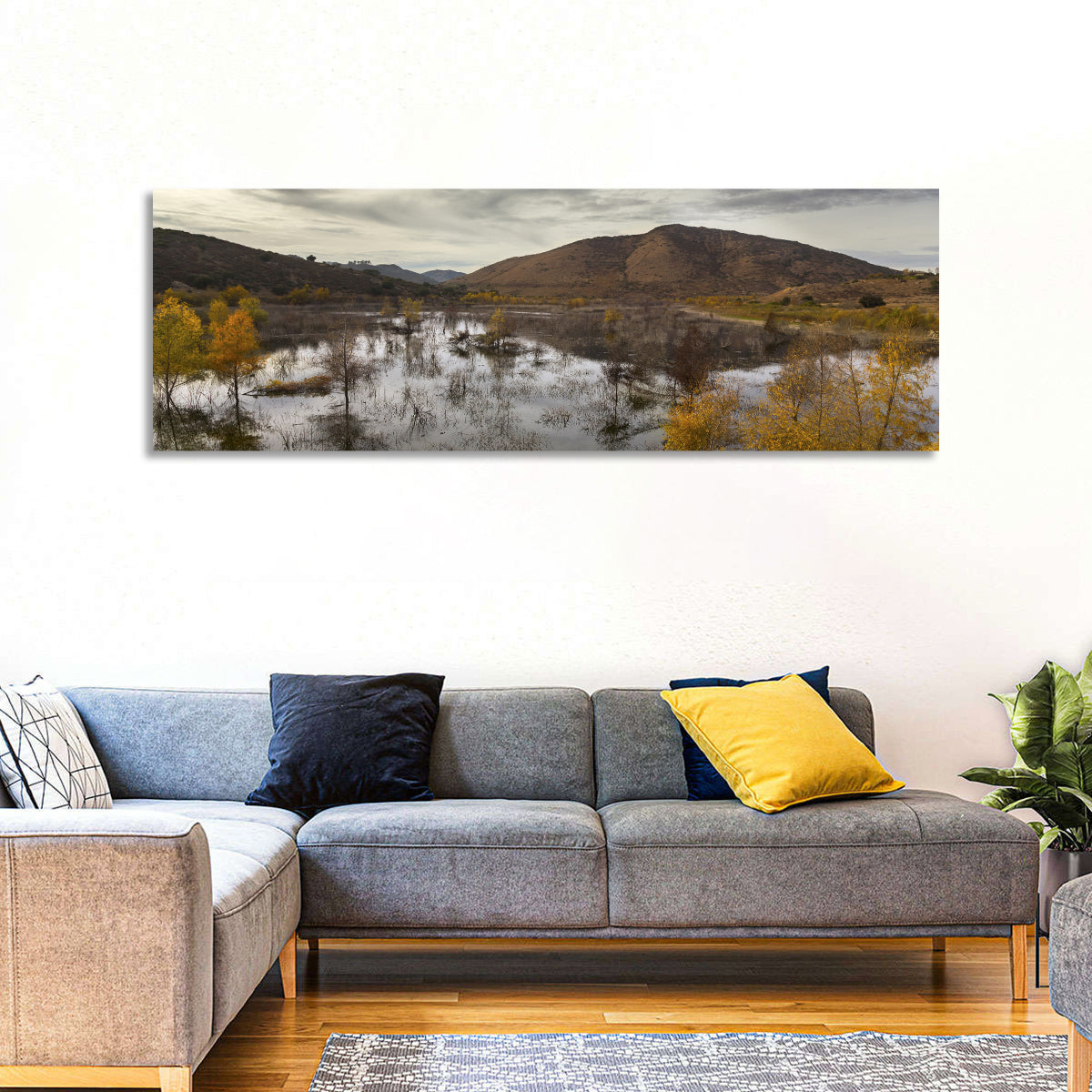 Lake Hodges Autumn Reflection Wall Art