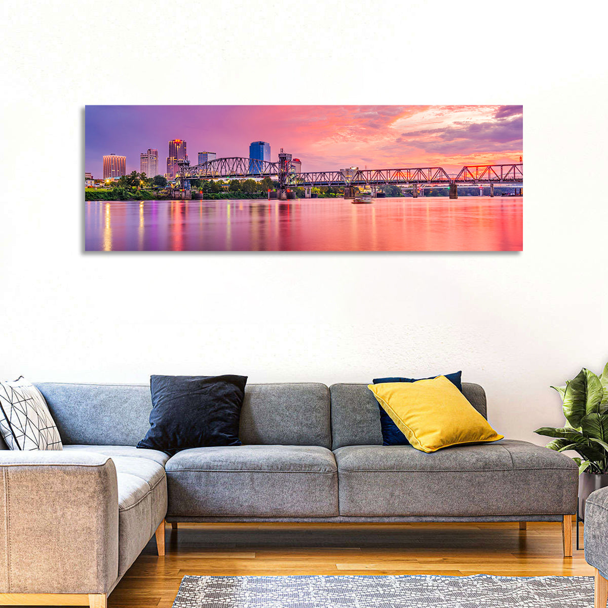 Little Rock Sunset Skyline Wall Art