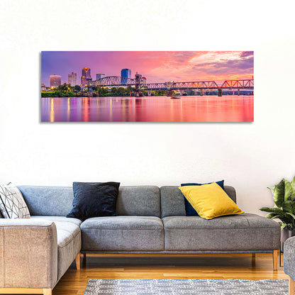 Little Rock Sunset Skyline Wall Art
