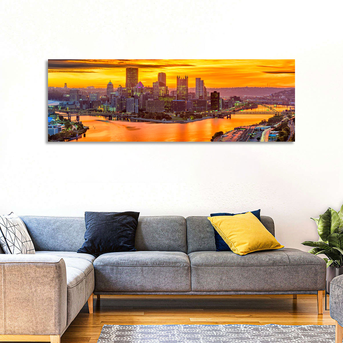 Pittsburgh Skyline at the Point Wall Art