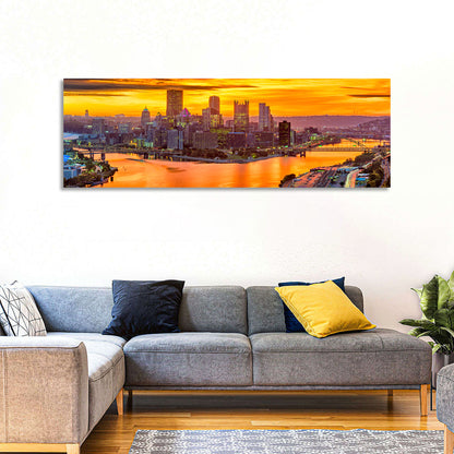 Pittsburgh Skyline at the Point Wall Art