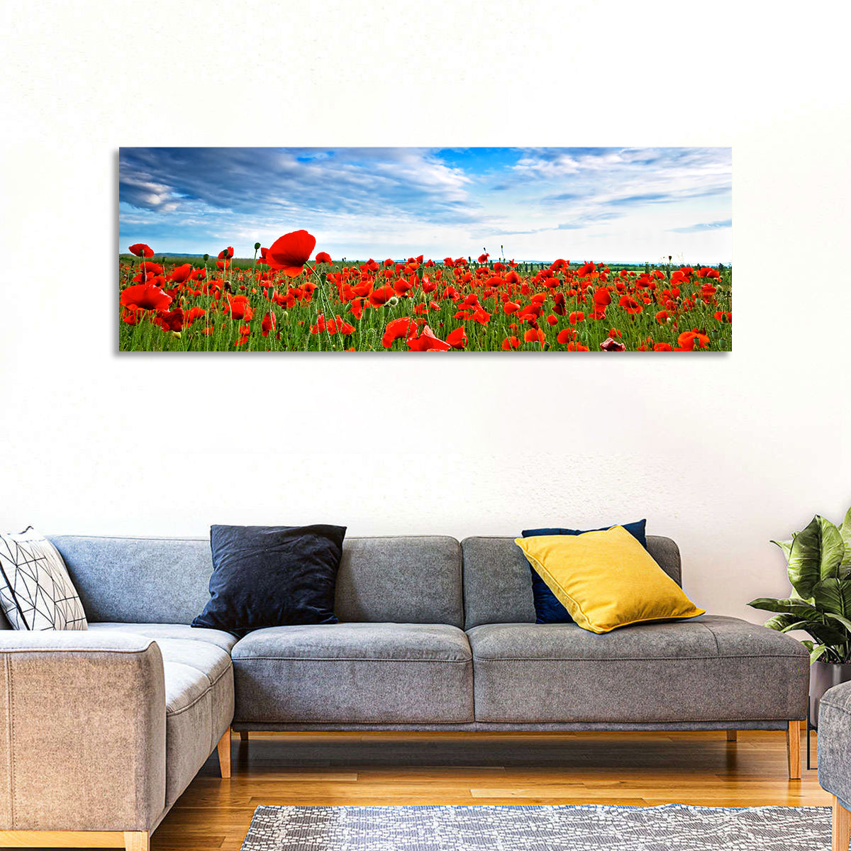 Red Poppy Field Wall Art