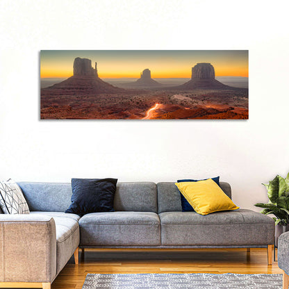 Monument Valley Golden Horizon Wall Art
