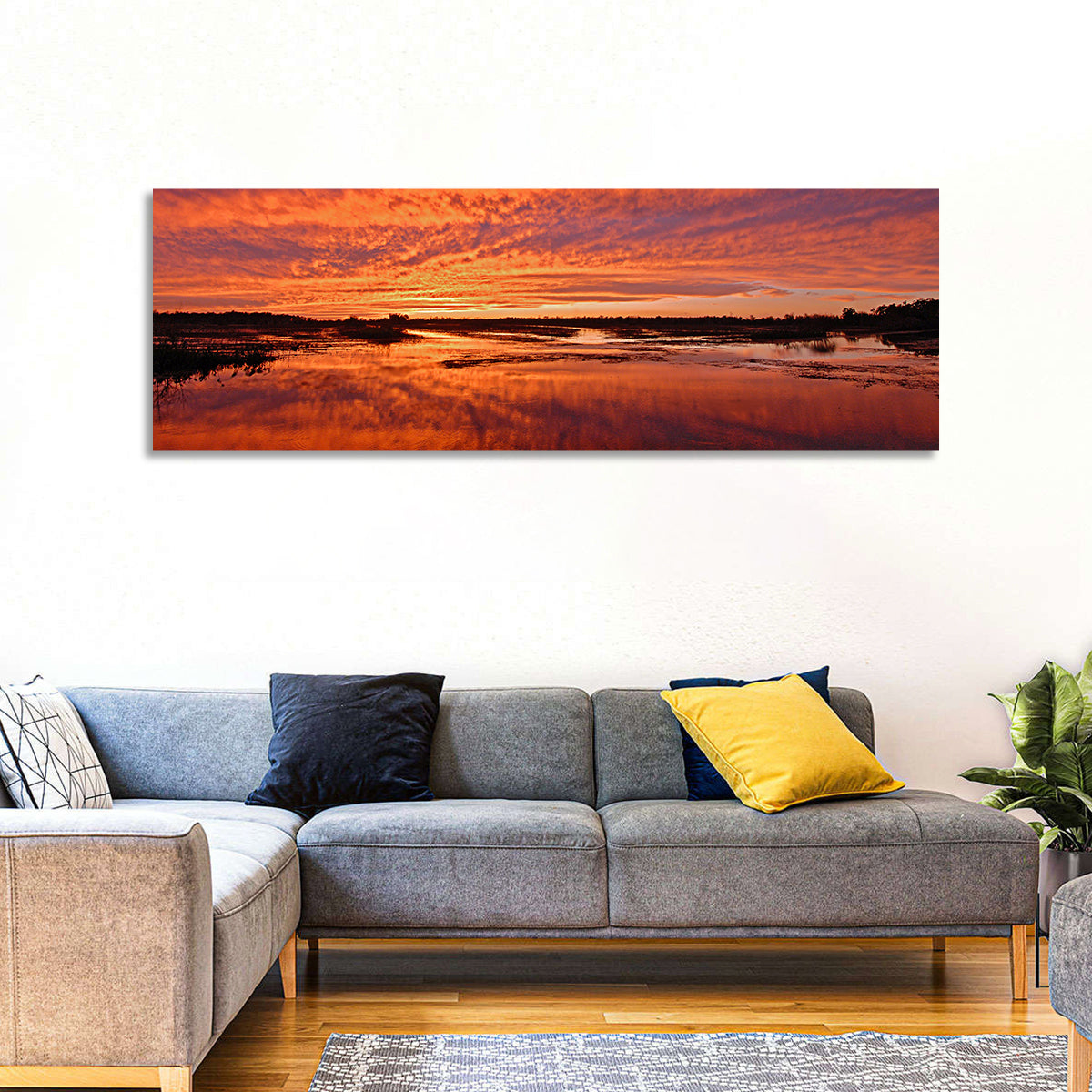 Louisiana Wetland Sunset Wall Art